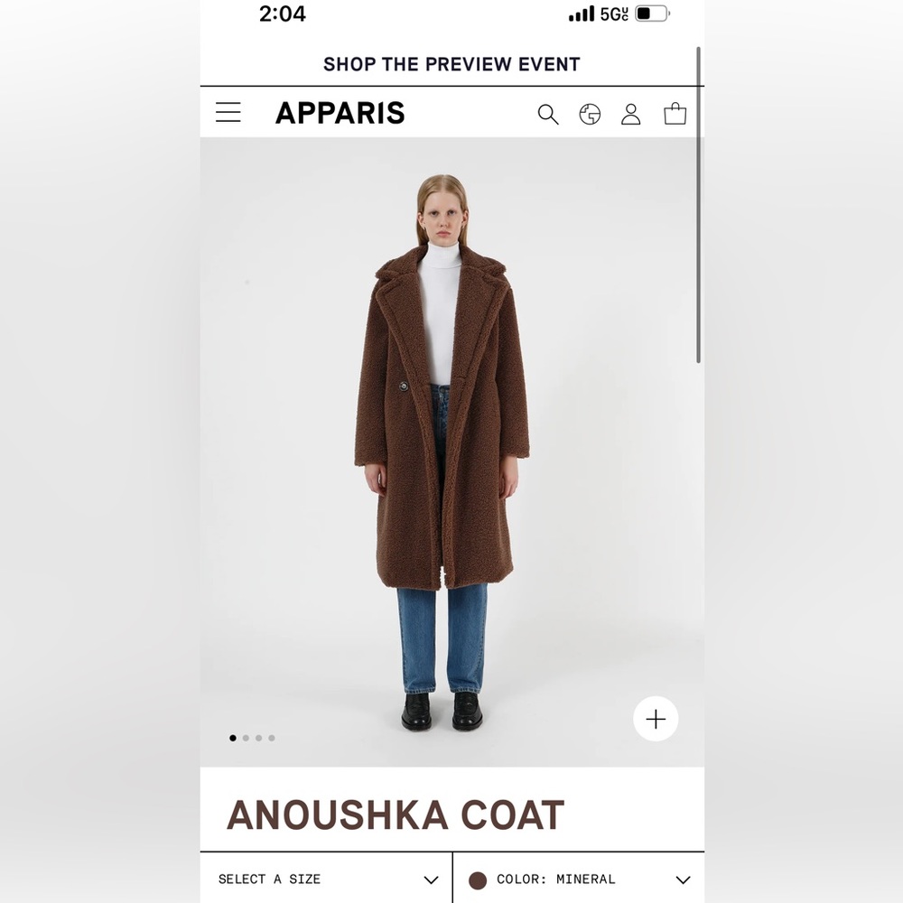 APPARIS ANOUSHKA COAT - NEW